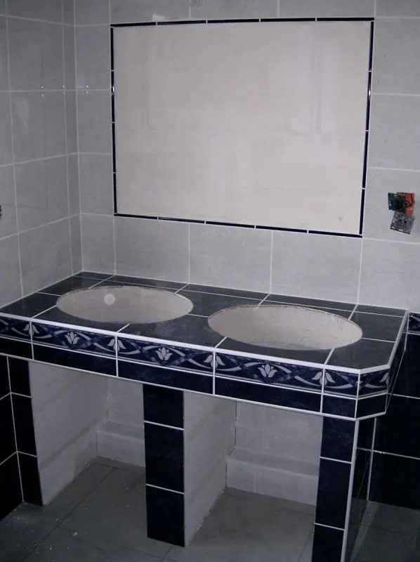 salle de bains en travaux
